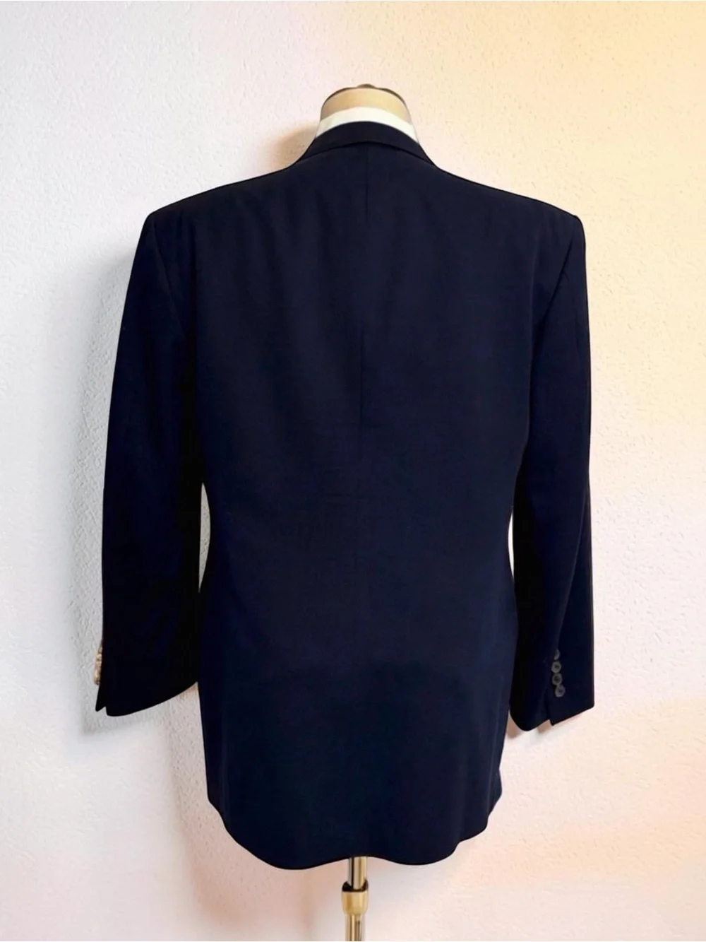 Joseph Abboud for Nordstrom Navy Double-Breasted 100% Wool Blazer 40R